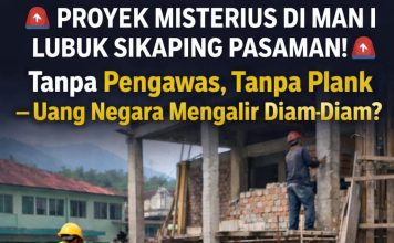 Proyek Rehab di MAN 1 Lubuk sikaping terus Berjalan Tanpa Plank dan Pengawasan Kontraktor Bungkam Dugaan Pembiaran Makin Menguat.