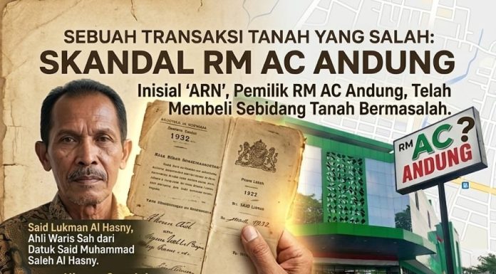 JAMBI Publik Mendesak pihak berwenang untuk segera mengaudit Legalitas Lahan RM. AC Andung Mengingat bukti kepemilikan yang sah ada ditangan ahli waris.