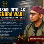.M.A Tolak kasasi JPU Hendra Wadi Akhirnya Seorang pedagang kecil memperoleh kepastian Hukum tetap inkracht Van gewijsde.M.A