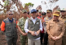 Menhut Raja Antoni turun ke Karhutla penanganan hutan terbakar.