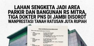 Lahan Sengketa jadi Area Parkir RS Mitra,Tiga Dokter PNS dijambi disorot wanprestasi Tanah Ratusan juta rupiah.