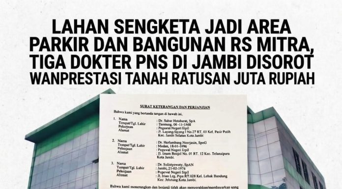 Lahan Sengketa jadi Area Parkir RS Mitra,Tiga Dokter PNS dijambi disorot wanprestasi Tanah Ratusan juta rupiah.