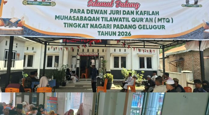 Syafrial R,S.Pd .Pj Wali Nagari Padang gelugur Gelar MTQ Tingkat Nagari.