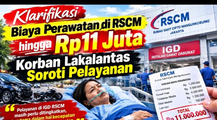 Klarifikasi Biaya Perawatan di RSCM hingga Rp 11juta Korban Laka Lantas Soroti Pelayanan.